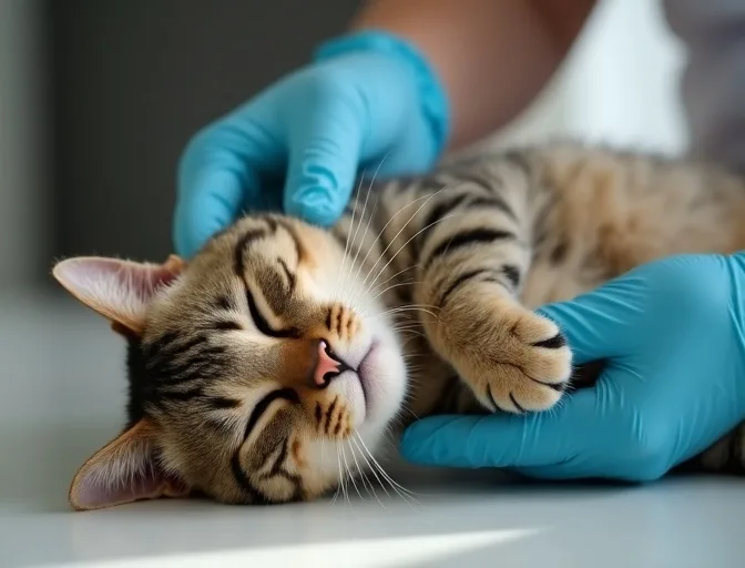 Specialist carefully handling a deceased cat with dignity in Cottles Bridge